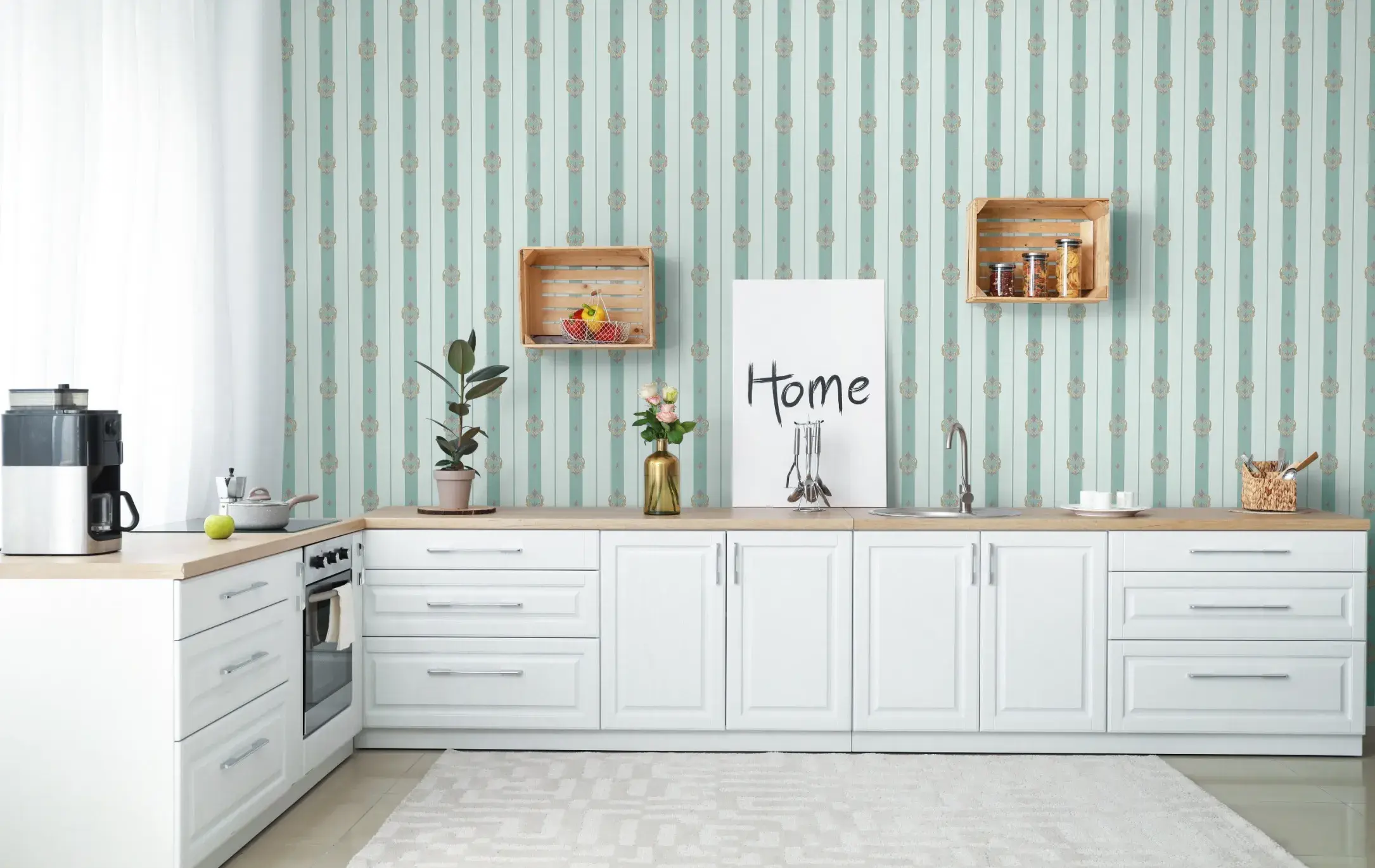 Teal Embossed Wallpaper – Regal Vintage (7804-2)